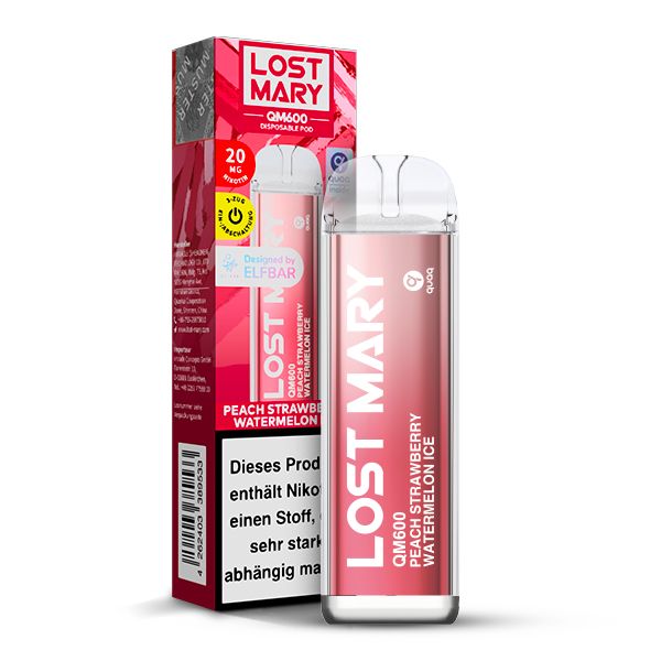 Elfbar Lost Mary QM600 - Peach Strawberry Watermelon