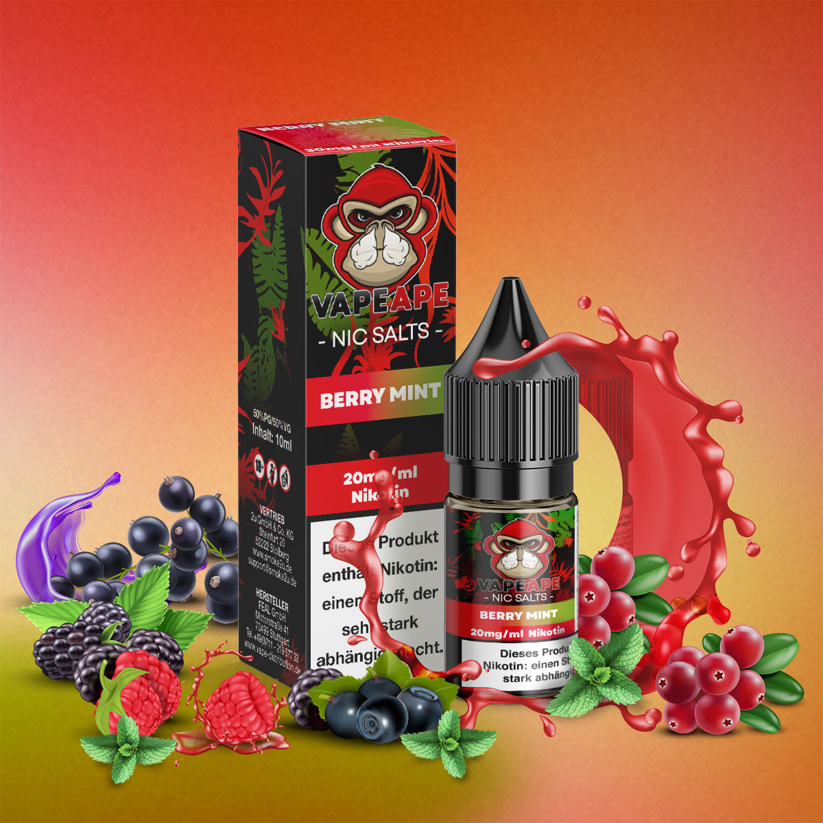 VapeApe Liquid - Berry Mint
