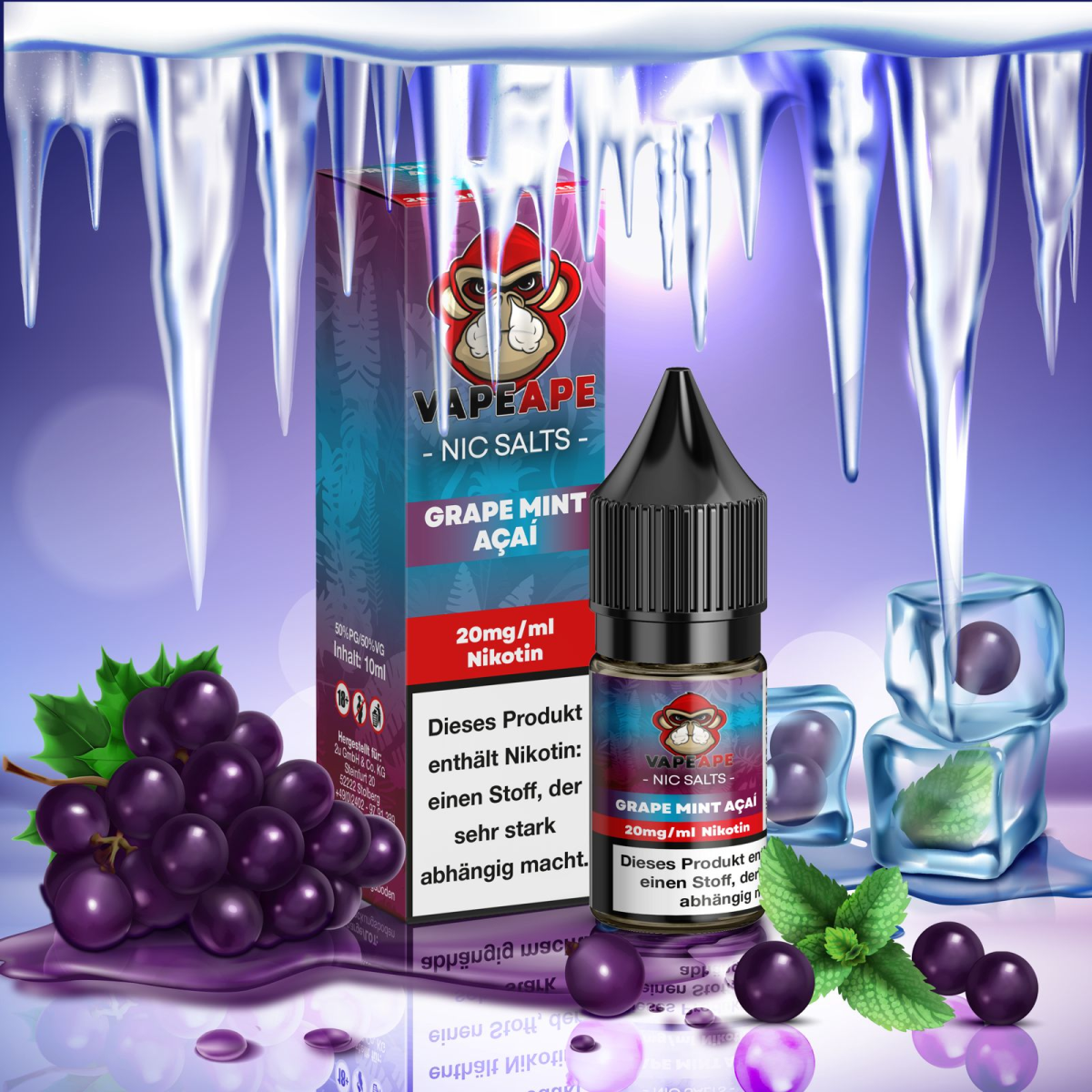 VapeApe Liquid - Grape Mint Acai