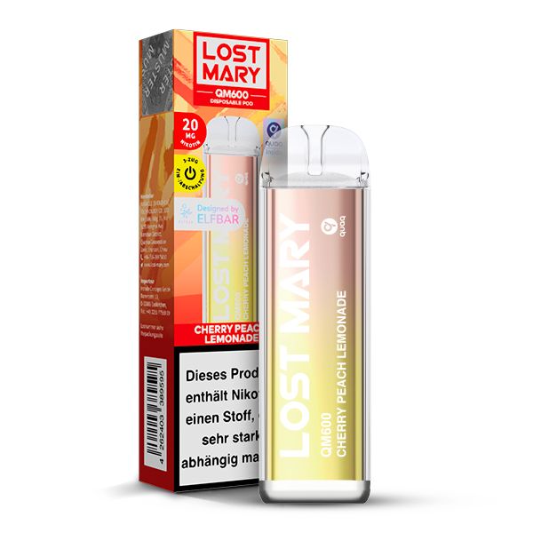 Elfbar Lost Mary QM600 - Cherry Peach Lemonade